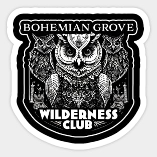 Bohemian Grove Wilderness Club Sticker